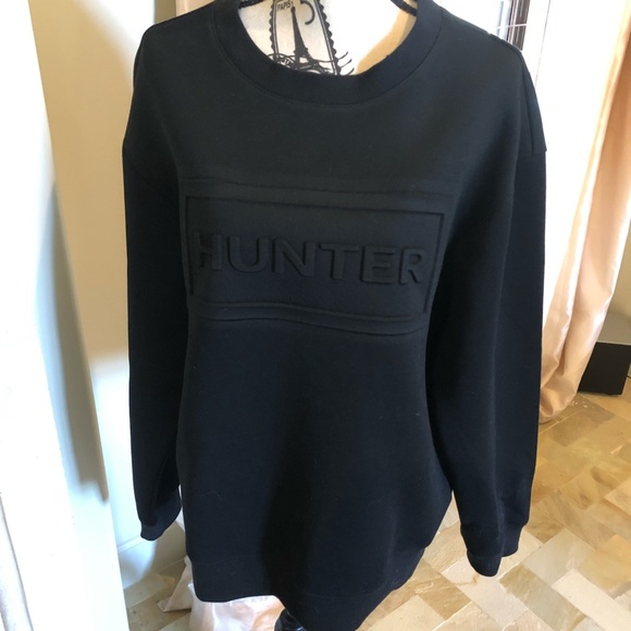 Hunter Tops - 🐎Hunter Sweatshirt 🐎 Blk , Logo raised material